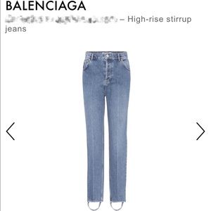 BALENCIAGA High-rise stirrup jeans！100% Authentic！